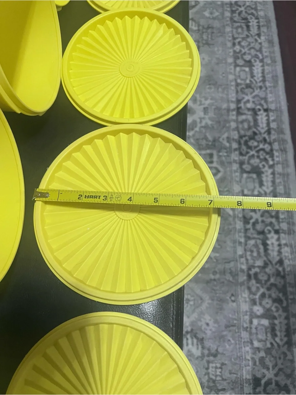 Vintage Tupperware Daffodil Yellow Servalier Canister 5-Piece Nesting Set w/Lids